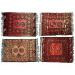 FOUR MINIATURE RUGS