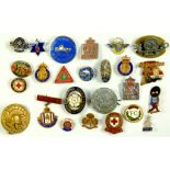 A SMALL COLLECTION OF VARIOUS ENAMELLED METAL BADGES, 1930'S AND LATER