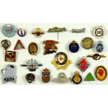 A SMALL COLLECTION OF VARIOUS ENAMELLED METAL BADGES, 1930'S AND LATER