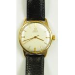 AN OMEGA 9CT GOLD SELF WINDING GENTLEMAN'S WRISTWATCH, BIRMINGHAM 1961