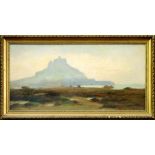 JOHN ISAAC RICHARDSON - ST MICHAEL'S MOUNT AT DAWN, SIGNED, OIL ON CANVAS