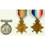 WORLD WAR ONE, PAIR  1914-15 Star and British War Medal, 1040 PTE F C GARFORTH 3-CO OF LOND Y and