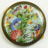 A JAPANESE CLOISONNÉ ENAMEL AND GILTMETAL COMPACT