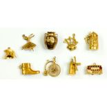 NINE GOLD CHARMS, 20G