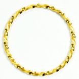 A GOLD SPIRAL BANGLE, FOREIGN CONTROL MARK, 11.3G