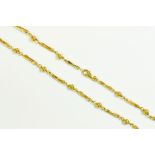 A 9CT GOLD BALL NECKLACE, 11.7G