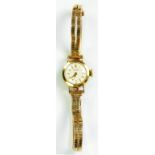 AN INTERNATIONAL WATCH CO. 9CT GOLD LADY'S WRISTWATCH, 17G GROSS