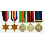 GENERAL SERVICE MEDAL, ONE CLASP, PALESTINE 1945 - 48, 14315585 LCPL N EYRE 3 H, 1939 - 45 STAR,