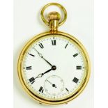 A 9CT GOLD KEYLESS LEVER WATCH, WITH SWISS MOVEMENT, LONDON 1932