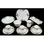 AN ART DECO SHELLEY VINCENT PART COFFEE SERVICE AND MATCHING WARE, PATTERN 11425