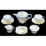 A SHELLEY FLORAL TEA SERVICE, PATTERN W12529