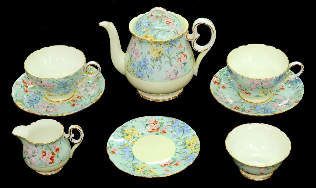 A SHELLEY MELODY CHINTZ TEA SERVICE, PATTERN Z12974