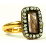 A 22CT GOLD WEDDING RING ADAPTED AS A MOURNING RING, 4G GROSS