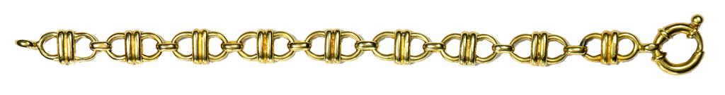 A GOLD BRACELET, 16.3G