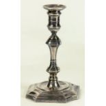 A VICTORIAN SILVER TAPERSTICK, SHEFFIELD 1893, LOADED