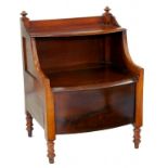 A VICTORIAN MAHOGANY BOW FRONTED COMMODE