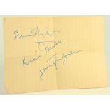 AUTOGRAPHS.  CINEMA, JENNIFER JONES, DAVID FARRAR AND DESMOND KNIGHT (GONE TO EARTH, 1950), ALL