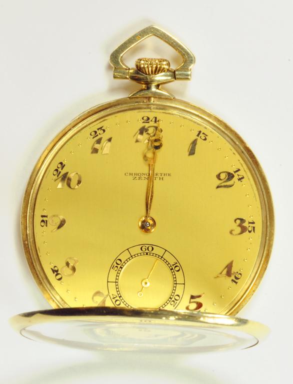 A SWISS 14CT GOLD KEYLESS LEVER WATCH, THE DIAL INSCRIBED CHRONOMETRE ZENITH, CIRCA 1930 - Image 3 of 3