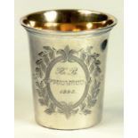 JUDAICA.  A GERMAN SILVER KIDDUSH BEAKER, DATED 1903, 1OZ 10DWTS