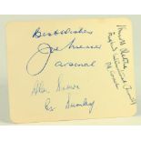 AUTOGRAPHS.  FOOTBALL, JOE MERCER AND ALAN BROWN, CARD SIGNED BY BOTH ALSO SIGNED BY HAROLD