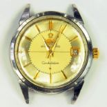 AN OMEGA STAINLESS STEEL AUTOMATIC CONSTELLATION GENTLEMAN'S WRISTWATCH