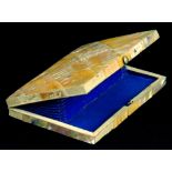 A VICTORIAN MOTHER OF PEARL CARD CASE