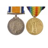 WORLD WAR ONE PAIR AND PLAQUE  British War Medal, Victory Medal and Memorial Plaque, 2ND C/W O J