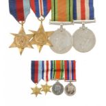 WORLD WAR II,  GROUP OF FOUR  1939-1945 Star, France and Germany Star, Defence Medal and War