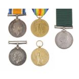 WORLD WAR ONE PAIRS  British War Medal and Victory Medal, 13207 PTE C KNAGG L N LAN R and 35804 2