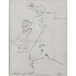 †ANDRE MASSON (1896-1987) UNTITLED inscribed and dated '77, pencil, 23.5 x 23.5cm and a