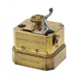 MEDICAL ANTIQUES.  AN ENGLISH BRASS SCARIFICATOR BY WEEDON  C1840  engraved Weedon 41 Hart St