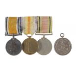 WORLD WAR ONE PAIR  British War Medal and Victory Medal, 2 LIEUT L A STATHAM with Defence Medal,