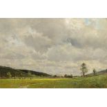 THOMAS WILLIAM HAMMOND (1854-1935) LANDSCAPE NEAR NOTTINGHAM  signed, pastel, 34.5 x 52.5cm ++In