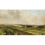 THOMAS WILLIAM HAMMOND (1854-1935) NEWSTEAD LAKE pastel, 34 x 59.5cm in the original oak frame