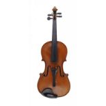 A GERMAN VIOLIN BY WOLFF BROS, 1904  maker's printed label inscribed Class 5D No 3627, dated and