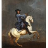 STUDIO OF JAN WYCK EQUESTRIAN PORTRAIT OF WILLIAM III AT THE BATTLE OF THE BOYNE oil on canvas, 59 x