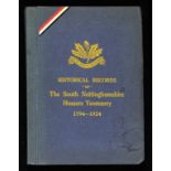 FELLOWS (GEORGE) AND BENSON FREEMAN HISTORICAL RECORDS OF THE SOUTH NOTTINGHAMSHIRE HUSSARS YEOMANRY