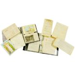 A COLLECTION OF MAINLY VICTORIAN AND EARLIER PRINTED EPHEMERA  including chromo and other inserts