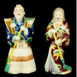 A PAIR OF JAPANESE IMARI FIGURES OF JO AND UBA, MEIJI  12 and 12.5cm h (ex Blower, Warwick) ++