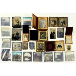 19TH CENTURY PHOTOGRAPHS.  A COLLECTION OF VICTORIAN DAGUERREOTYPES AND OTHER PHOTOGRAPHS  including