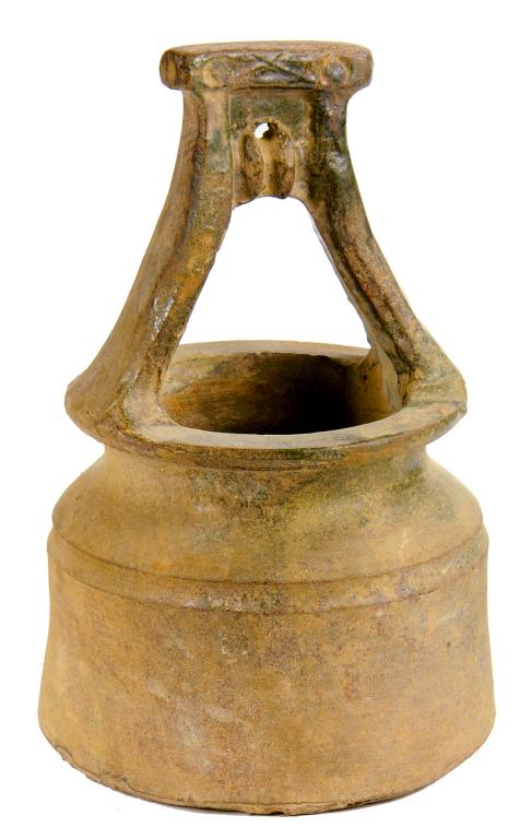 A CHINESE EARTHENWARE MODEL OF A WELL, HAN DYNASTY  in degraded green lead glaze, 23cm h (ex Danny