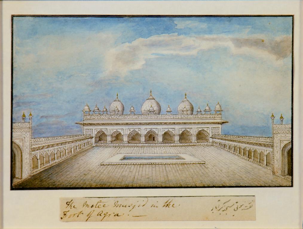 COMPANY SCHOOL, C1840 - THE JUMMA  MASJID, DELHI; TUGLAQ'S TOMB NEAR DEHLI; MOTI MASJID, AGRA; - Image 2 of 4