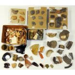 A STUDY COLLECTION OF MEDIEVAL-EARLY 18TH C ENGLISH POT SHERDS  including examples Torksey,