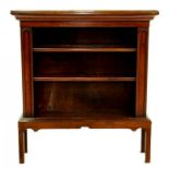 A VICTORIAN WALNUT OPEN BOOKCASE (ALTERED)