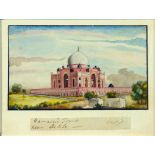 COMPANY SCHOOL, C1840 - THE JUMMA  MASJID, DELHI; TUGLAQ'S TOMB NEAR DEHLI; MOTI MASJID, AGRA;