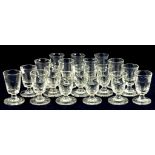 EIGHTEEN SIMILAR VICTORIAN BUCKET BOWL DRINKING GLASSES