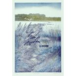 HELEN HANSON - WINTER FIELDS, ETCHING WITH AQUATINT, PRINTED IN COLOUR, SIGNED BY THE ARTIST IN