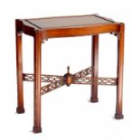 A MAHOGANY SERPENTINE OCCASIONAL TABLE IN 'CHINESE CHIPPENDALE' STYLE