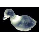 A BACCARAT FROSTED GLASS DUCKLING
