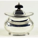 A GEORGE VI SILVER TEA CADDY WITH GADROONED RIM, SHEFFIELD 1937, 5OZS GROSS